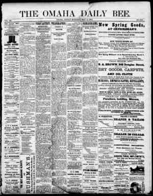 Omaha Daily Bee Newspaper May 8, 1874 kapağı