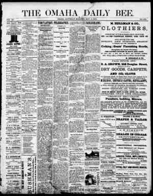 Omaha Daily Bee Newspaper May 9, 1874 kapağı