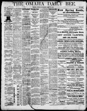 Omaha Daily Bee Newspaper May 15, 1874 kapağı