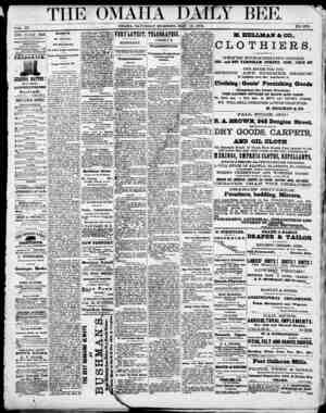 Omaha Daily Bee Newspaper May 16, 1874 kapağı