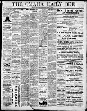 Omaha Daily Bee Newspaper May 18, 1874 kapağı