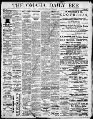 Omaha Daily Bee Newspaper May 19, 1874 kapağı