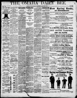 Omaha Daily Bee Newspaper May 20, 1874 kapağı