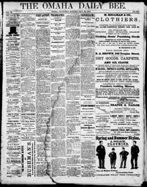 Omaha Daily Bee Newspaper May 21, 1874 kapağı