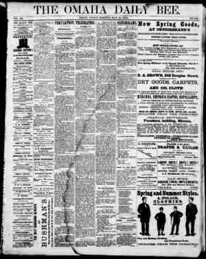 Omaha Daily Bee Newspaper May 22, 1874 kapağı