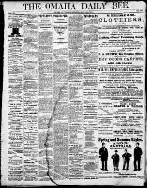 Omaha Daily Bee Newspaper May 23, 1874 kapağı