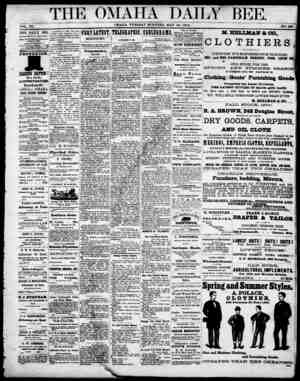 Omaha Daily Bee Newspaper May 26, 1874 kapağı