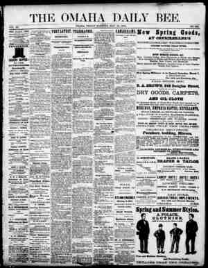 Omaha Daily Bee Newspaper May 29, 1874 kapağı