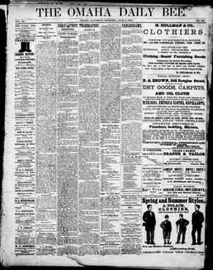 Omaha Daily Bee Newspaper June 6, 1874 kapağı