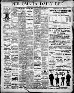 Omaha Daily Bee Newspaper June 8, 1874 kapağı