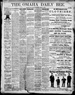 Omaha Daily Bee Newspaper June 13, 1874 kapağı