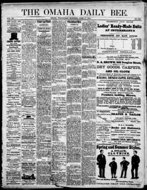 Omaha Daily Bee Newspaper June 17, 1874 kapağı