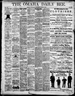 Omaha Daily Bee Newspaper June 18, 1874 kapağı