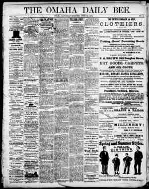 Omaha Daily Bee Newspaper June 20, 1874 kapağı