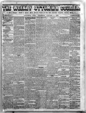 The Weekly Ottumwa Courier Newspaper January 1, 1857 kapağı
