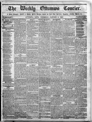 The Weekly Ottumwa Courier Gazetesi 8 Ocak 1857 kapağı