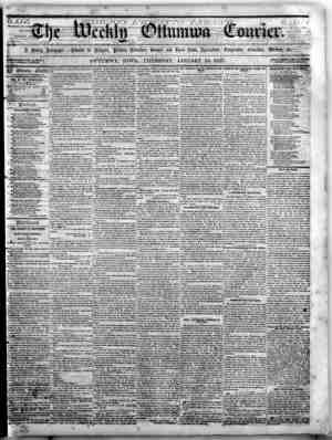 The Weekly Ottumwa Courier Newspaper January 15, 1857 kapağı