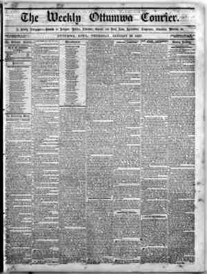 The Weekly Ottumwa Courier Newspaper January 22, 1857 kapağı