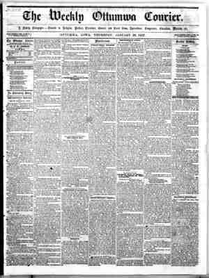 The Weekly Ottumwa Courier Newspaper January 29, 1857 kapağı