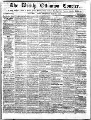 The Weekly Ottumwa Courier Newspaper March 5, 1857 kapağı