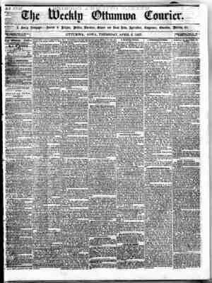 The Weekly Ottumwa Courier Newspaper April 2, 1857 kapağı