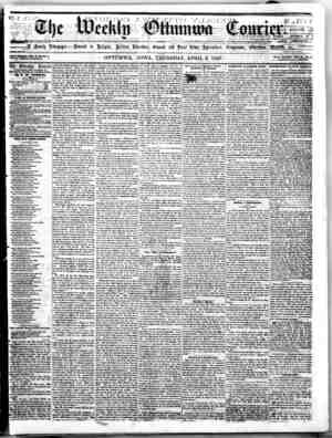 The Weekly Ottumwa Courier Newspaper April 9, 1857 kapağı