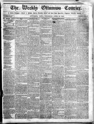The Weekly Ottumwa Courier Newspaper April 16, 1857 kapağı