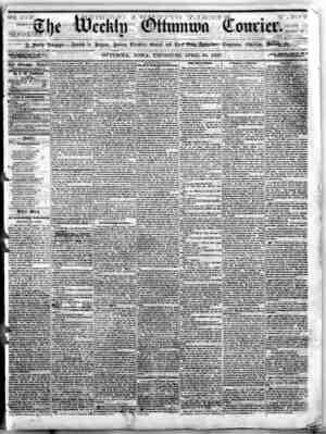 The Weekly Ottumwa Courier Newspaper April 30, 1857 kapağı