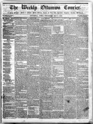 The Weekly Ottumwa Courier Newspaper May 7, 1857 kapağı