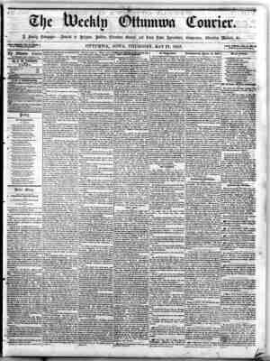 The Weekly Ottumwa Courier Newspaper May 21, 1857 kapağı