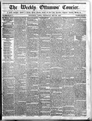 The Weekly Ottumwa Courier Newspaper May 28, 1857 kapağı