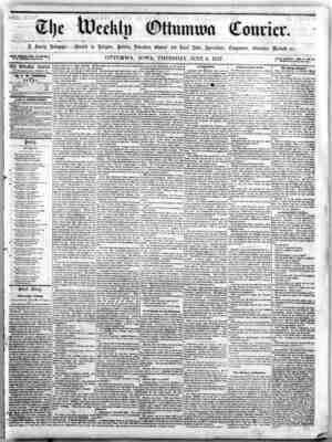 The Weekly Ottumwa Courier Newspaper June 4, 1857 kapağı