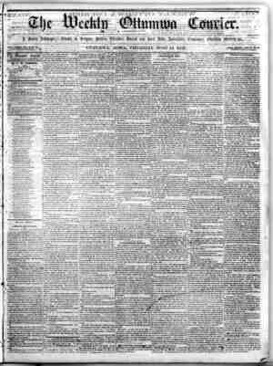 The Weekly Ottumwa Courier Newspaper 18 Haziran 1857 kapağı
