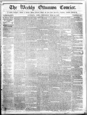 The Weekly Ottumwa Courier Gazetesi 25 Haziran 1857 kapağı