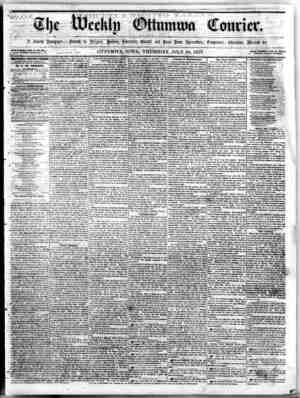The Weekly Ottumwa Courier Newspaper July 16, 1857 kapağı