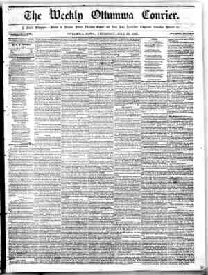 The Weekly Ottumwa Courier Newspaper 23 Temmuz 1857 kapağı