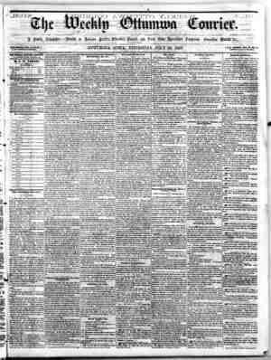 The Weekly Ottumwa Courier Newspaper 30 Temmuz 1857 kapağı