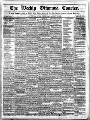 The Weekly Ottumwa Courier Newspaper 6 Ağustos 1857 kapağı