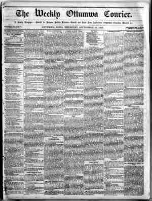 The Weekly Ottumwa Courier Gazetesi 10 Eylül 1857 kapağı