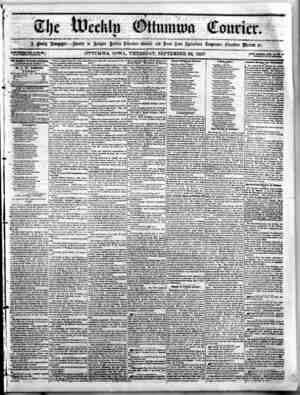 The Weekly Ottumwa Courier Newspaper September 24, 1857 kapağı