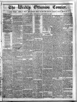 The Weekly Ottumwa Courier Gazetesi 15 Ekim 1857 kapağı