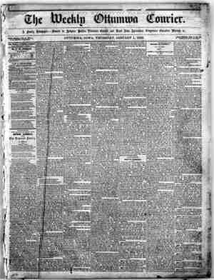 The Weekly Ottumwa Courier Newspaper 31 Aralık 1857 kapağı