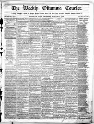The Weekly Ottumwa Courier Gazetesi 7 Ocak 1858 kapağı