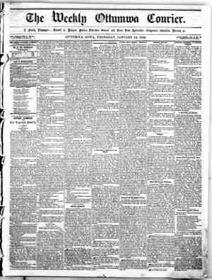 The Weekly Ottumwa Courier Newspaper January 14, 1858 kapağı