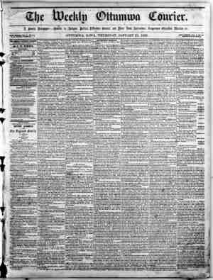 The Weekly Ottumwa Courier Gazetesi 21 Ocak 1858 kapağı