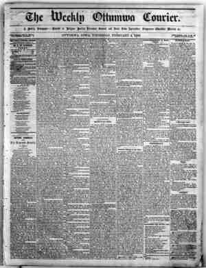 The Weekly Ottumwa Courier Gazetesi 4 Şubat 1858 kapağı