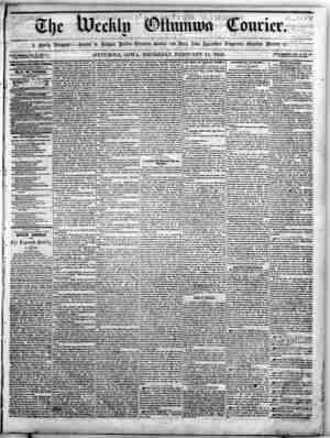 The Weekly Ottumwa Courier Newspaper February 11, 1858 kapağı