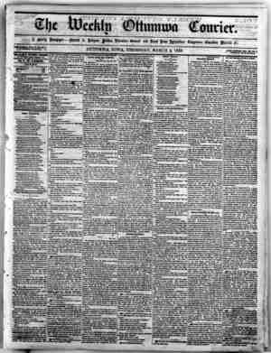 The Weekly Ottumwa Courier Gazetesi 4 Mart 1858 kapağı