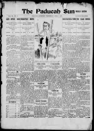 Paducah Sun Newspaper April 9, 1902 kapağı