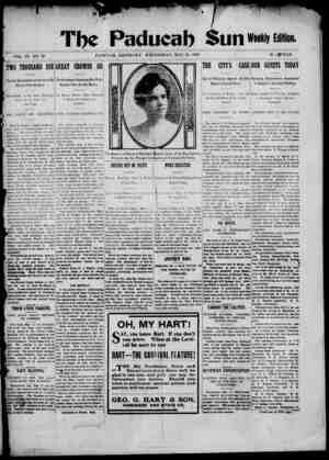 Paducah Sun Newspaper May 14, 1902 kapağı